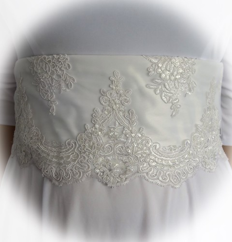 Wedding obi belt pure white - belt,