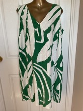 NEXT GREEN WHITE LINEN MIX V