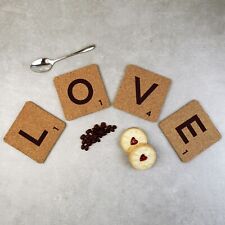 Set of 4 Scrabble Letter Tile