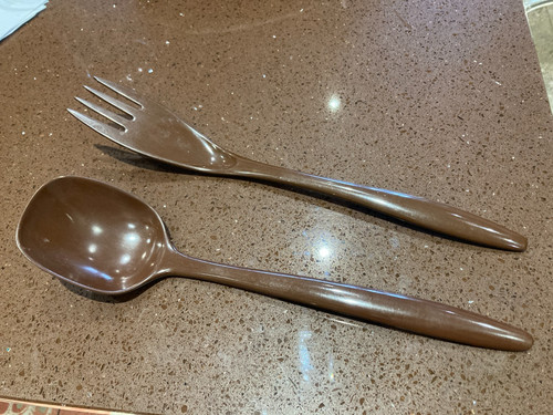 Pair vintage salad servers - salad,