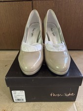 Phase Eight Cara Shoe Grey Patent Dress Court Heel Shoes Size 4/EU 37