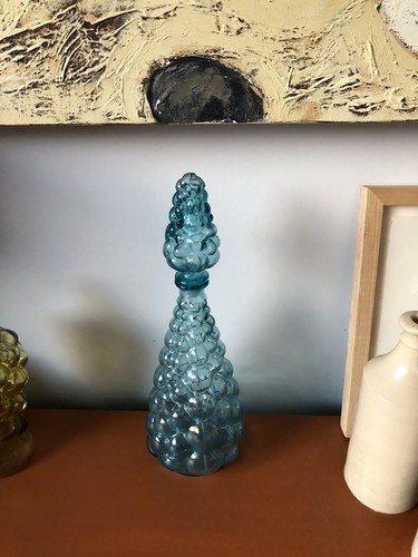 Italian bubble glass vase - italian,