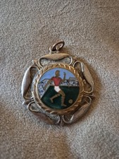 Vintage Enamel Football Medal