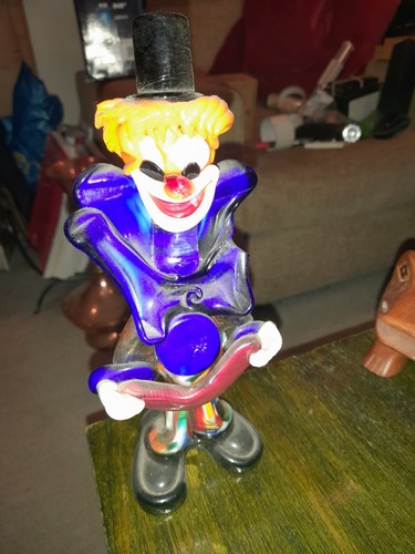 Murano glass clown - glass,