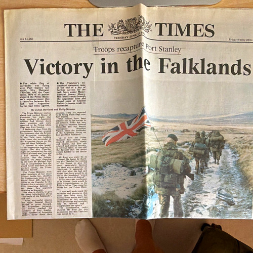 The times front page victory - the,