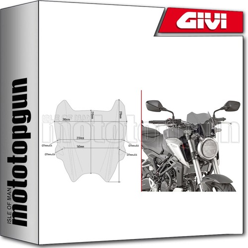 Smoked wind scree givi - smoked,