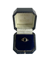 1983 Onyx Ring 9ct Gold Vintage Onyx Gold Signet Ring Onyx Gold Ring Size -Q 1/2