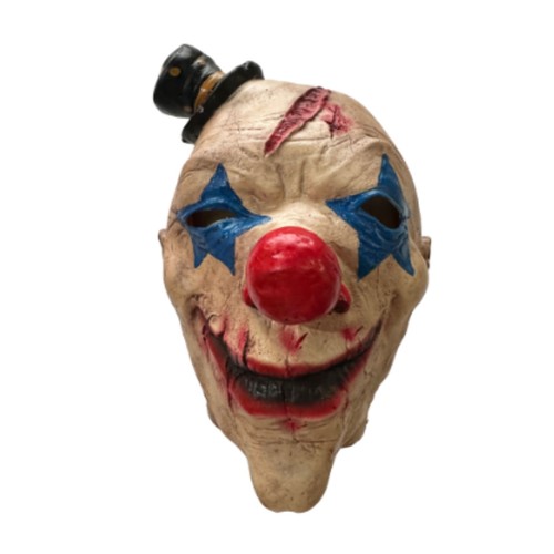Scary evil circus clown latex - scary,