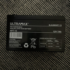 Ultramax Sealed Lead Acid Battery NP7-12 (12v, 7ah)