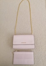 Michael Kors Blush Pink Crossbody Bag With Zip Card Holder