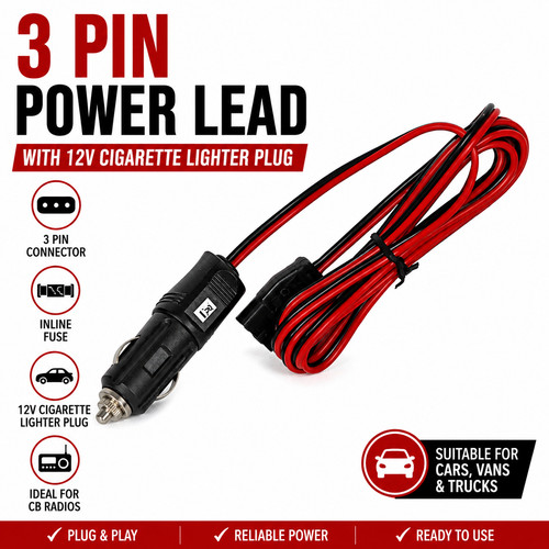 Radio pin power lead - cb,