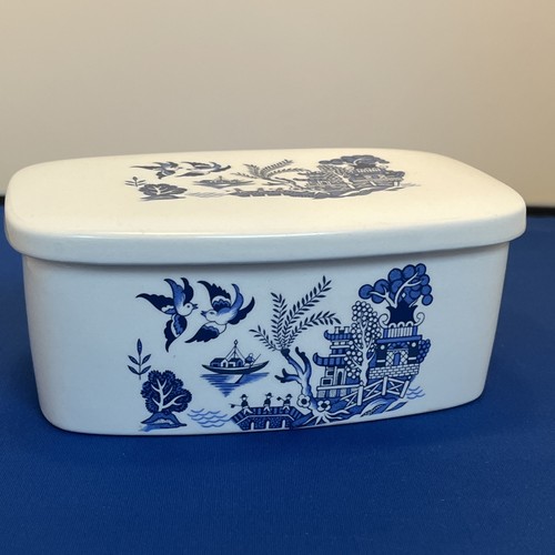 Ringtons willow pattern - willow, butter