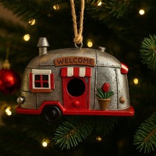 Retro Camper Resin Birdhouse