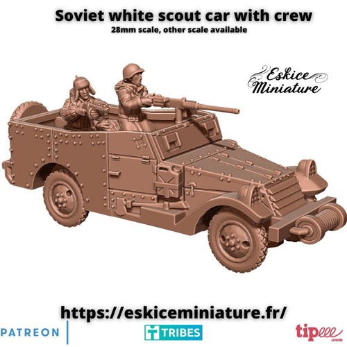 Wwii soviet white scout car - soviet,