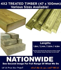 Treated Timber 4x2 (100x47mm) - C16/C24 - FREE DELIVERY ON ORDERS OVER £150