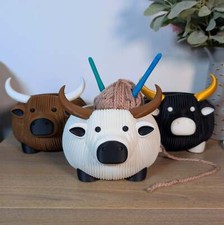 Highland cow yarn - cow, 3d