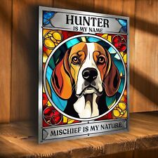 Personalised Beagle Sign Metal