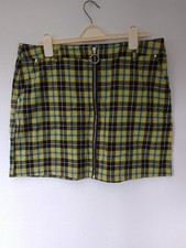 Forever 21 Ladies Size 1X Size 20 Mini Tartan Skirt With Feature Zip BNWT