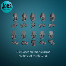 10 x Poseable bionic arms for