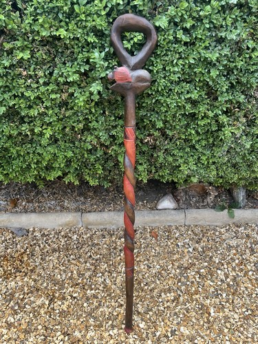 Vintage wooden cane walking - vintage,