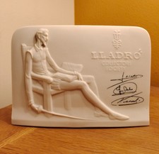 Lladro Collectors Society Don Quixote Porcelain Shell Plaque Signed 1985 Spain