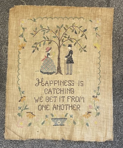 Unique antique sampler - sampler., ready