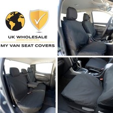 ISUZU D MAX SEAT COVERS (2012 ONWARDS) TAILORED BLACK
