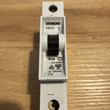 SIEMENS 5SX21 B20 MCB SIEMENS