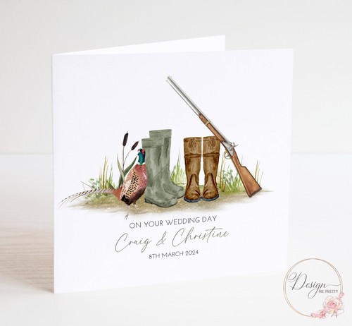 Hunting wedding card - hunting,