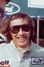 JACKIE STEWART 1972 TEAM ELF KEN TYRRELL PORTRAIT 2 PHOTOGRAPHS FOTOS
