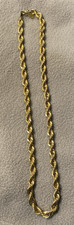 22ct  Gold-Plated Twisted Rope Chain Necklace 18”