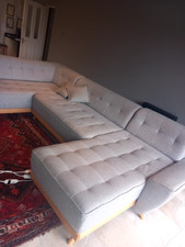 Large Sofa, excellent condition, 3.3x1.9m, light grey fabric, U , Wayfair, M25