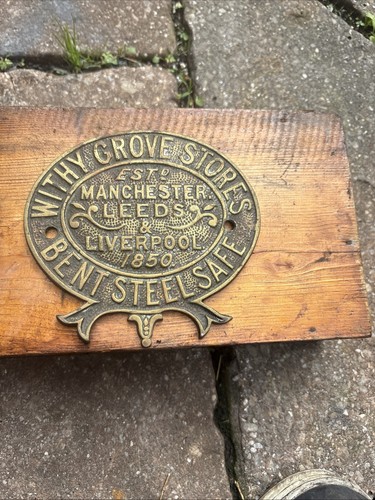 Brass safe plaque - brass,