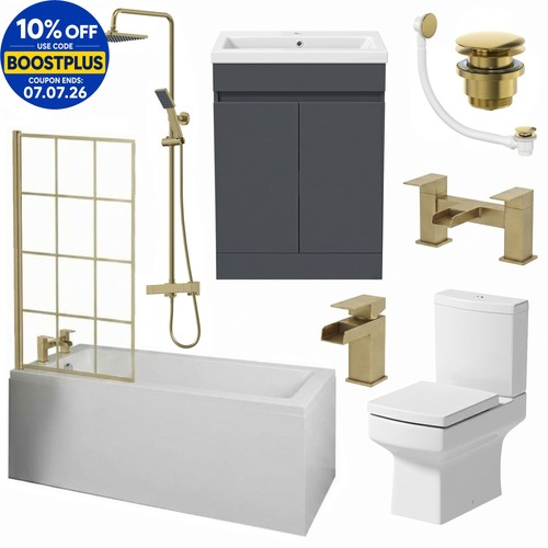 Complete square bathroom - bathroom, suite