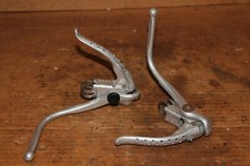 PAIR OF ALUMINIUM BICYCLE DUAL DROP BAR BRAKE LEVERS 22.95MM ROAD REF B1V 