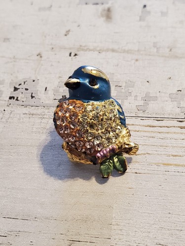 Vintage blue bird pin - vintage,