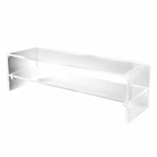 Clear Acrylic Plastic Table with Shelf, Coffee Table, Television Stand Unit