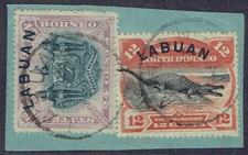 LABUAN 1894-96 12c & 24c tied