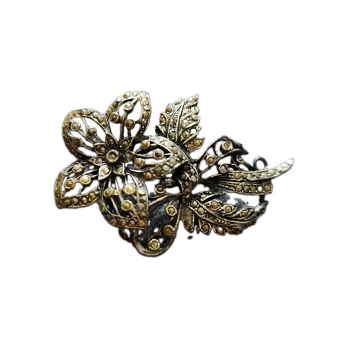 Vintage marcasite floral - vintage,