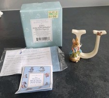 Beatrix Potter A5013 Alphabet Figurine Letter U Peter Rabbit with Radishes Boxed