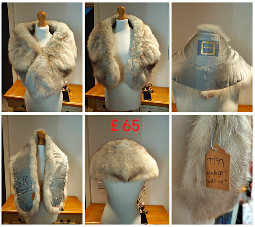 Saga fox fur stole scarf - ,