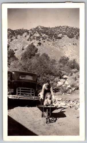 Vtg snapshot woman with - b&w,