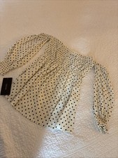 Zara Spotty Cream Top with Off