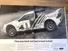 FORD RS200 RALLYE SPORT - 1986  FRAMEABLE WALL ART ORIGINAL CAR MAGAZINE ADVERT