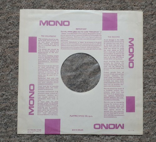 Vintage inner sleeve - inner,