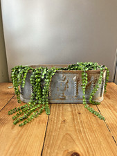 ANTIQUE 19TH C FRENCH REGENCY URN CAST IRON PLANTER FLOWER TROUGH PLANT POT