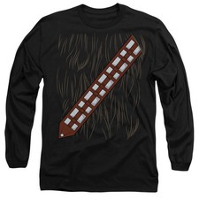Star Wars Chewbacca Costume Long Sleeve T-Shirt S-2XL, Black