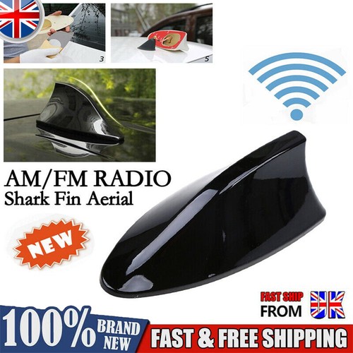 Gloss black car shark - gloss, fin