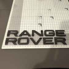 RANGE ROVER BLACK GENUINE CAR BADGE EMBLEM ( lot 242 )