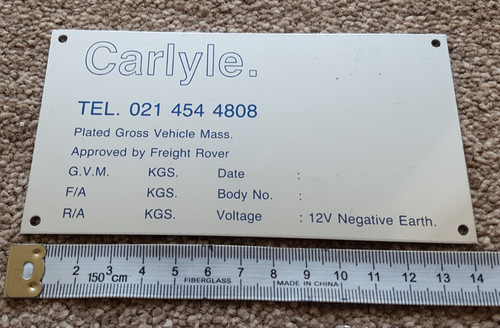 Carlyle blank body plate - blank,